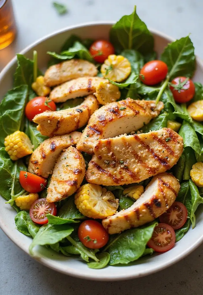28 Hot Honey Chicken Salad Recipes That Are Sweet with a Kick - 20. Hot Honey Chicken Salad with Grilled Corn
