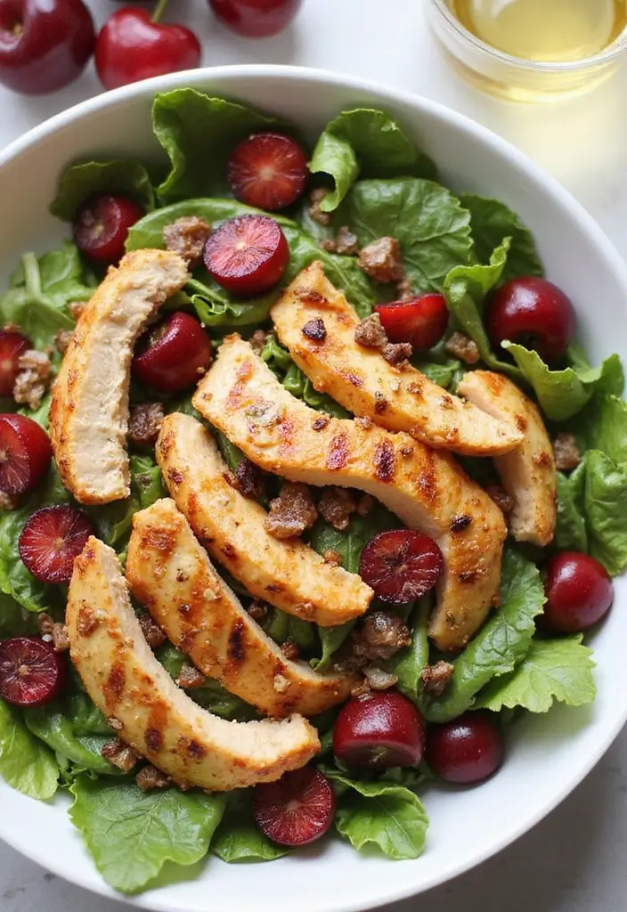 28 Hot Honey Chicken Salad Recipes That Are Sweet with a Kick - 23. Hot Honey Chicken Salad with Cherries