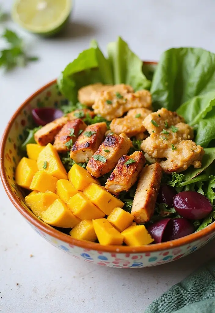 28 Hot Honey Chicken Salad Recipes That Are Sweet with a Kick - 25. Hot Honey Chicken Salad with Cilantro and Mango