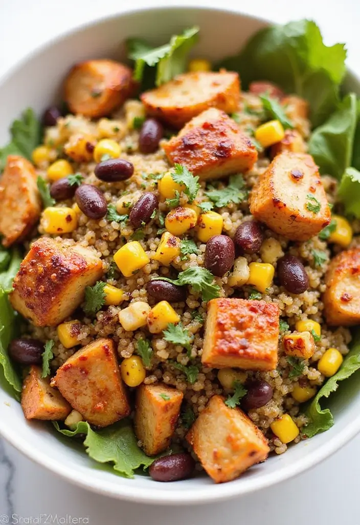 29 BBQ Chicken in Oven Recipes That Feel Like Outdoor Grilling 16 29 BBQ Chicken in Oven Recipes That Feel Like Outdoor Grilling - 15. BBQ Chicken Quinoa Salad