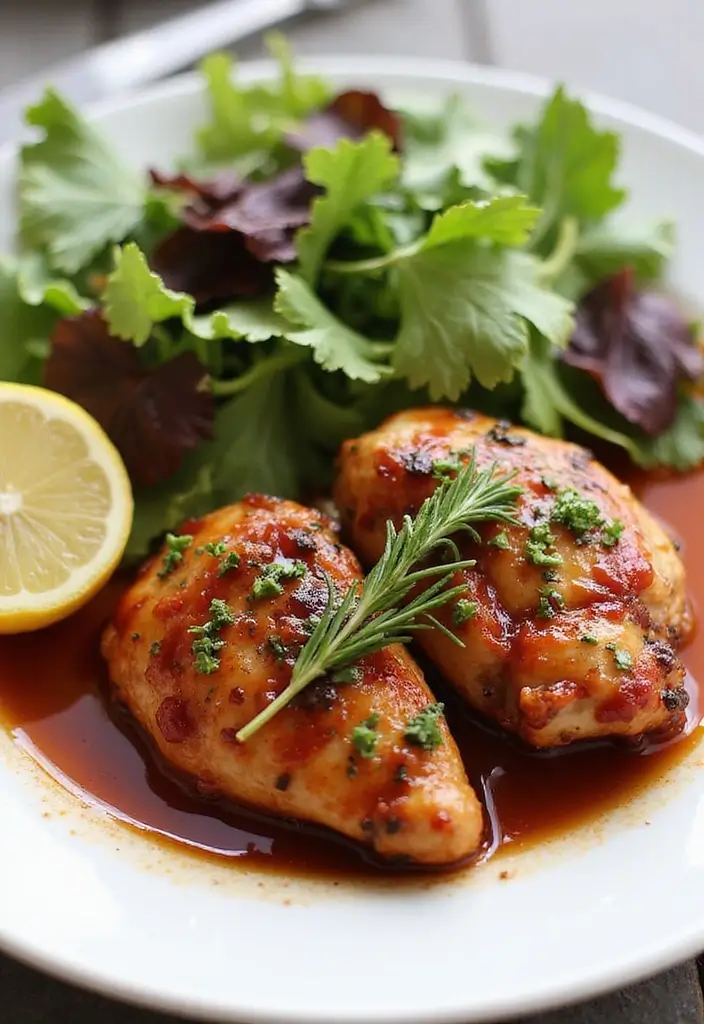 29 BBQ Chicken in Oven Recipes That Feel Like Outdoor Grilling 17 29 BBQ Chicken in Oven Recipes That Feel Like Outdoor Grilling - 16. Lemon Herb BBQ Chicken