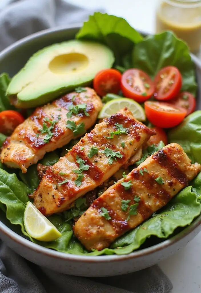 29 BBQ Chicken in Oven Recipes That Feel Like Outdoor Grilling 20 29 BBQ Chicken in Oven Recipes That Feel Like Outdoor Grilling - 19. BBQ Chicken Salad with Avocado