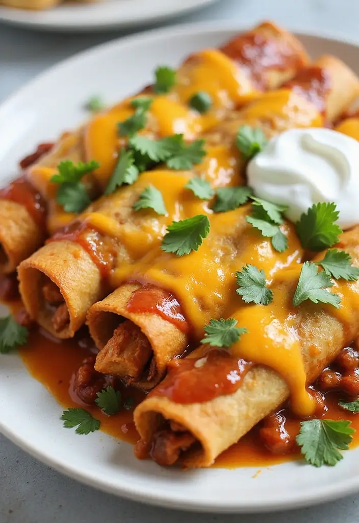 29 BBQ Chicken in Oven Recipes That Feel Like Outdoor Grilling 28 29 BBQ Chicken in Oven Recipes That Feel Like Outdoor Grilling - 27. BBQ Chicken Enchiladas