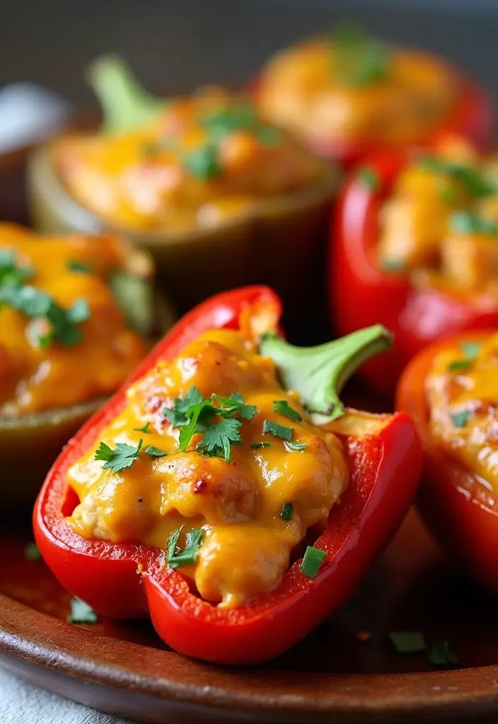 29 BBQ Chicken in Oven Recipes That Feel Like Outdoor Grilling 10 29 BBQ Chicken in Oven Recipes That Feel Like Outdoor Grilling - 9. BBQ Chicken Stuffed Peppers