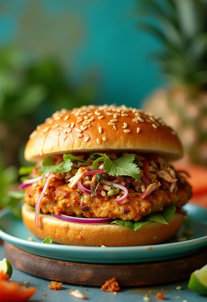 29 Baked Chicken Sandwich Recipes That Are Crispy & Filling - 11. Thai Peanut Baked Chicken Sandwich