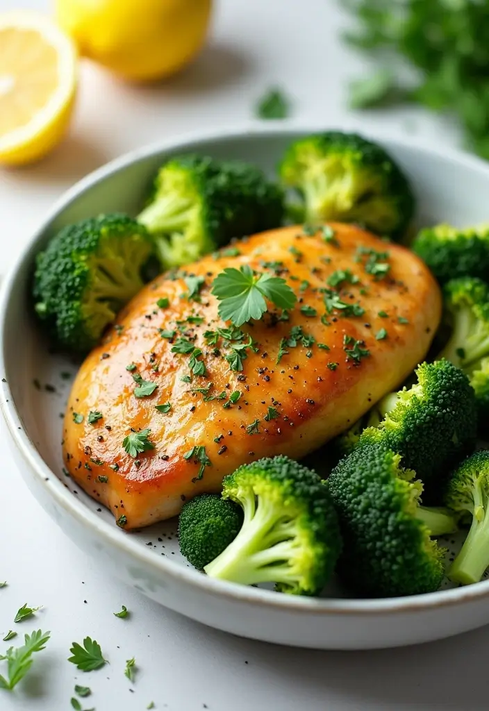 29 Baked Chicken and Broccoli Recipes for Healthy Comfort Dinners - 21. Herbed Lemon Chicken and Broccoli