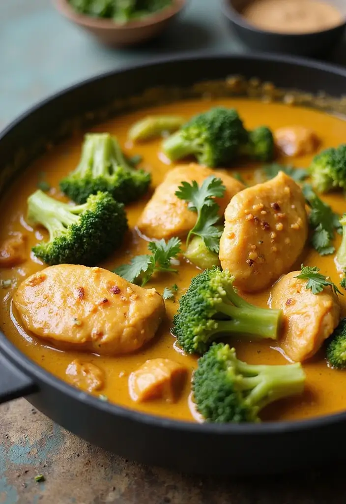 29 Baked Chicken and Broccoli Recipes for Healthy Comfort Dinners - 29. Curry Coconut Chicken and Broccoli