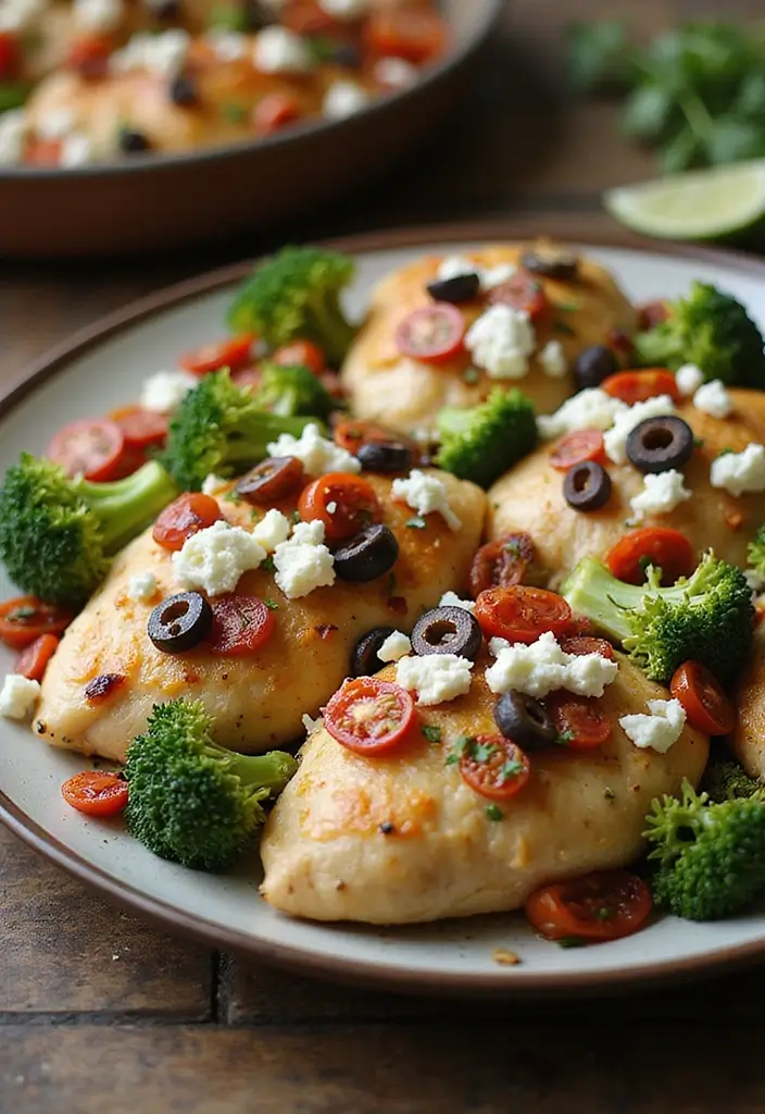 29 Baked Chicken and Broccoli Recipes for Healthy Comfort Dinners - 7. Mediterranean Chicken and Broccoli Bake