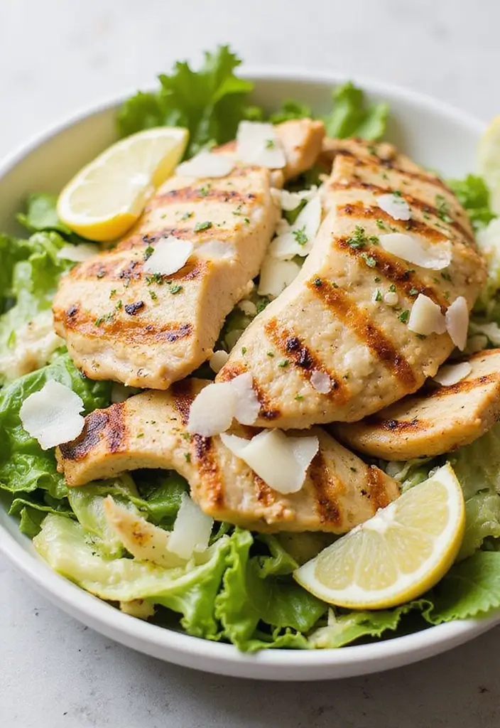 29 Blackstone Chicken Recipes That Are Perfect for Flat Top Grills - 17. Grilled Chicken Caesar Salad