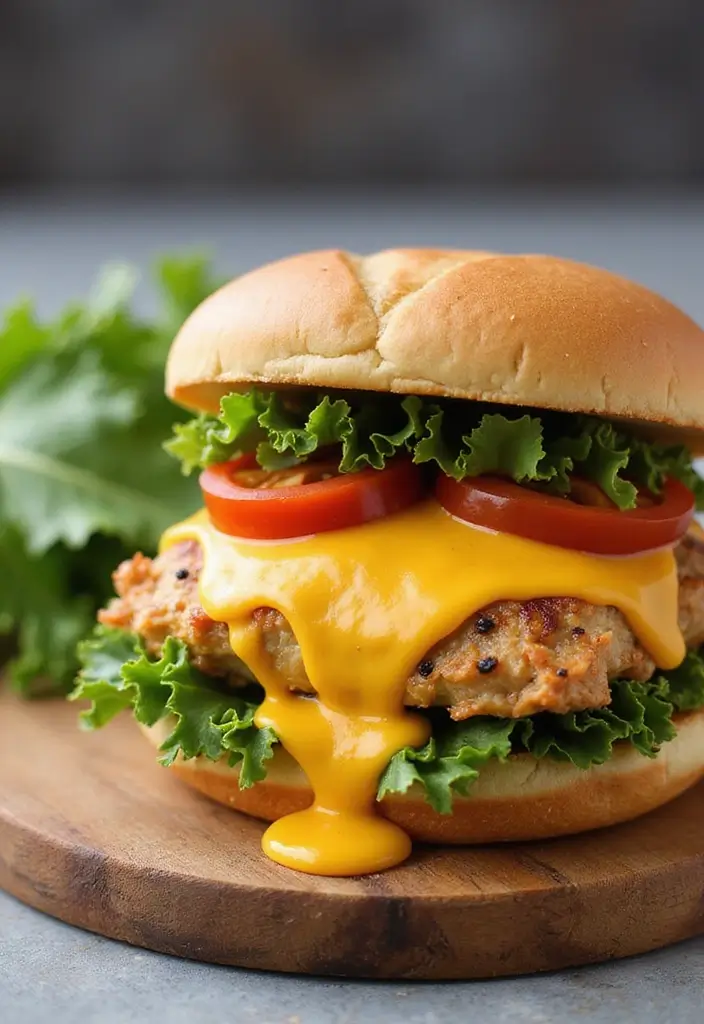 29 Cheddar Ranch Chicken Burgers That Are Juicy & Tangy - 1. Classic Cheddar Ranch Chicken Burger