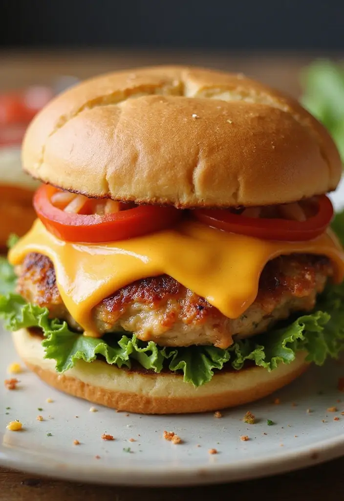 29 Cheddar Ranch Chicken Burgers That Are Juicy & Tangy - 24. Cheddar Ranch Chicken Burgers with Sriracha Mayo