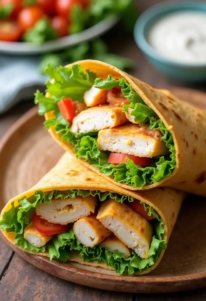 29 Cheddar Ranch Chicken Burgers That Are Juicy & Tangy - 3. Cheddar Ranch Chicken Burger Wrap
