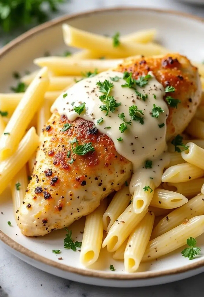 29 Chicken Alfredo Pasta Recipes Easy Enough for Weeknights 4 29 Chicken Alfredo Pasta Recipes Easy Enough for Weeknights - 3. Garlic Parmesan Chicken Alfredo