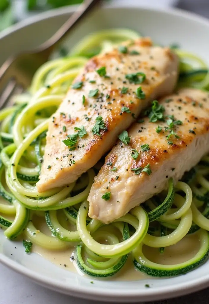 29 Chicken Alfredo Pasta Recipes Easy Enough for Weeknights 10 29 Chicken Alfredo Pasta Recipes Easy Enough for Weeknights - 9. Chicken Alfredo with Zucchini Noodles