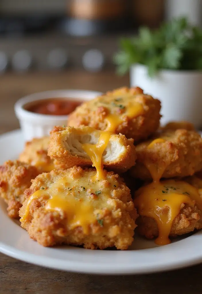 29 Chicken Breast Bites Recipes That Are Easy & Protein-Packed - 24. Cheesy Chicken Bites