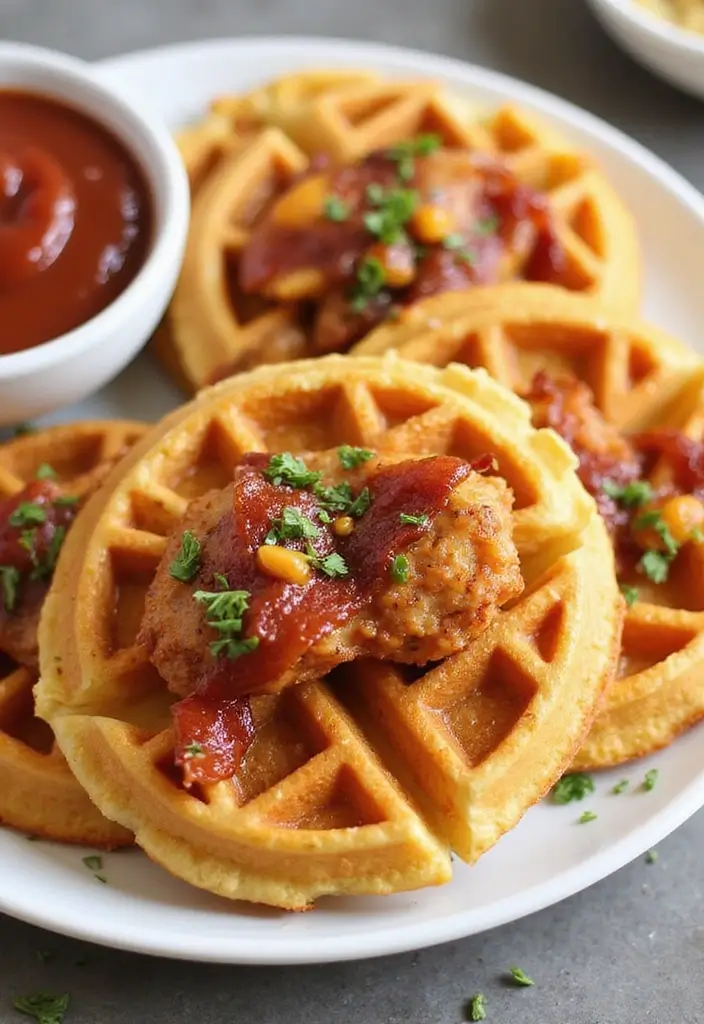 29 Chicken Chaffle Recipe Keto Versions That Are Crispy & Low-Carb - 21. Bacon Cheddar Chicken Chaffle