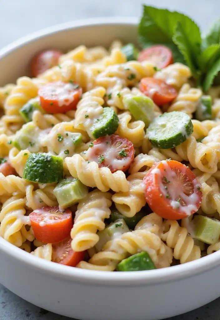 29 Creamy Chicken Alfredo Pasta Recipes That Melt in Your Mouth - 14. Chicken Alfredo Primavera Pasta Salad