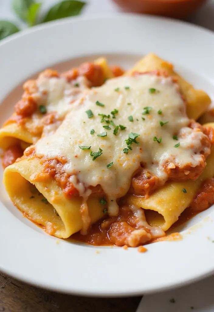 29 Creamy Chicken Alfredo Pasta Recipes That Melt in Your Mouth - 18. Baked Chicken Alfredo Manicotti