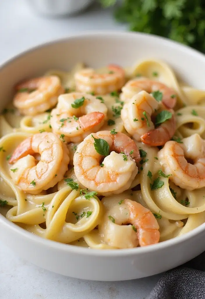 29 Creamy Chicken Alfredo Pasta Recipes That Melt in Your Mouth - 19. Shrimp Chicken Alfredo
