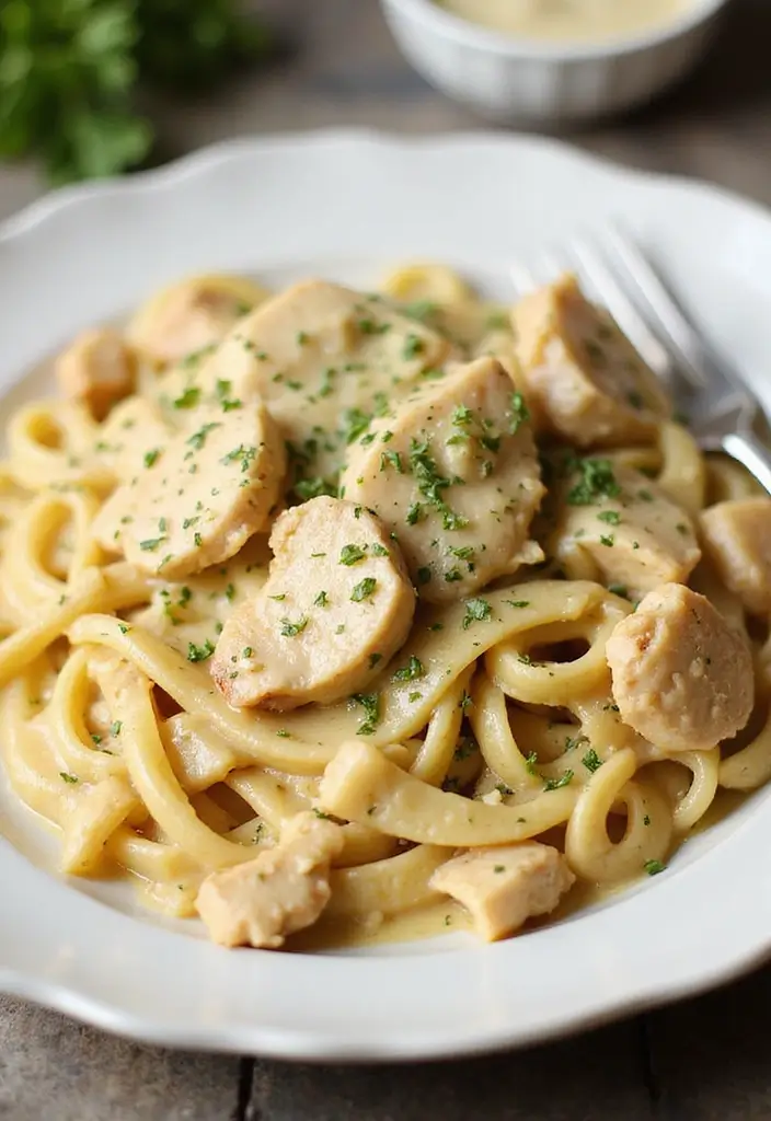 29 Creamy Chicken Alfredo Pasta Recipes That Melt in Your Mouth - 3. Garlic Parmesan Chicken Alfredo