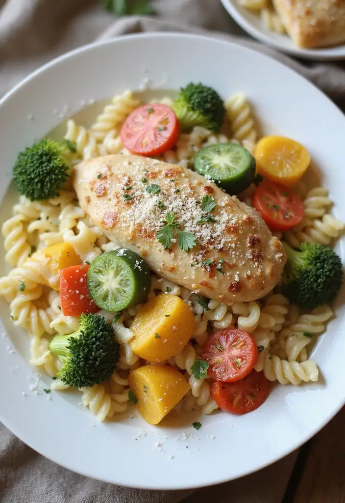 29 Creamy Chicken Alfredo Pasta Recipes That Melt in Your Mouth - 4. Chicken Alfredo Primavera