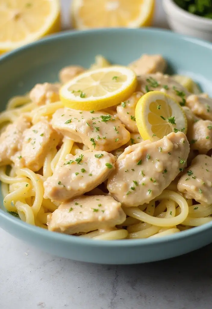 29 Creamy Chicken Alfredo Pasta Recipes That Melt in Your Mouth - 9. Lemon Chicken Alfredo