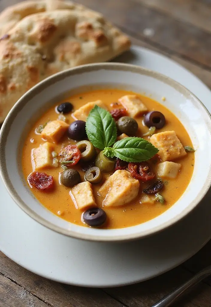 29 Crockpot Creamy Chicken Parmesan Soup Recipes That Are Rich & Smooth - 4. Mediterranean Chicken Parmesan Soup