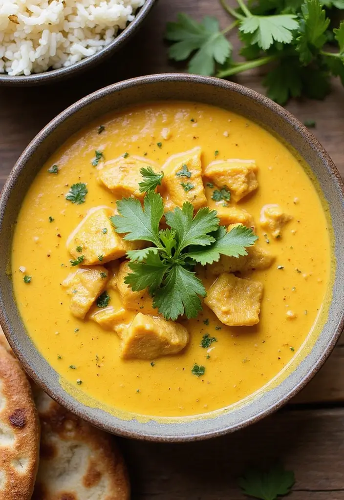 29 Crockpot Creamy Chicken Parmesan Soup Recipes That Are Rich & Smooth - 6. Coconut Curry Chicken Parmesan Soup