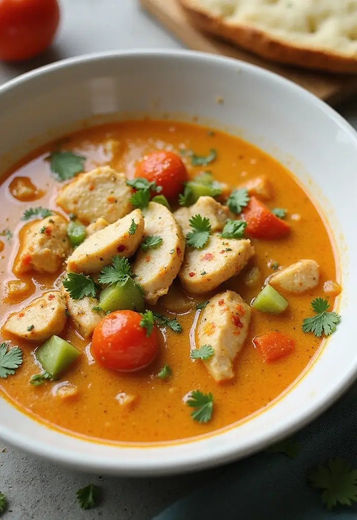 29 Crockpot Creamy Chicken Parmesan Soup Recipes That Are Rich & Smooth - 7. Vegetable-Packed Creamy Chicken Parmesan Soup