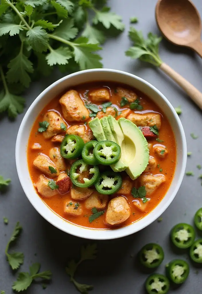 29 Hearty & Clean Paleo White Chicken Chili Recipes 3 29 Hearty & Clean Paleo White Chicken Chili Recipes - 2. Spicy Jalapeño Paleo White Chicken Chili