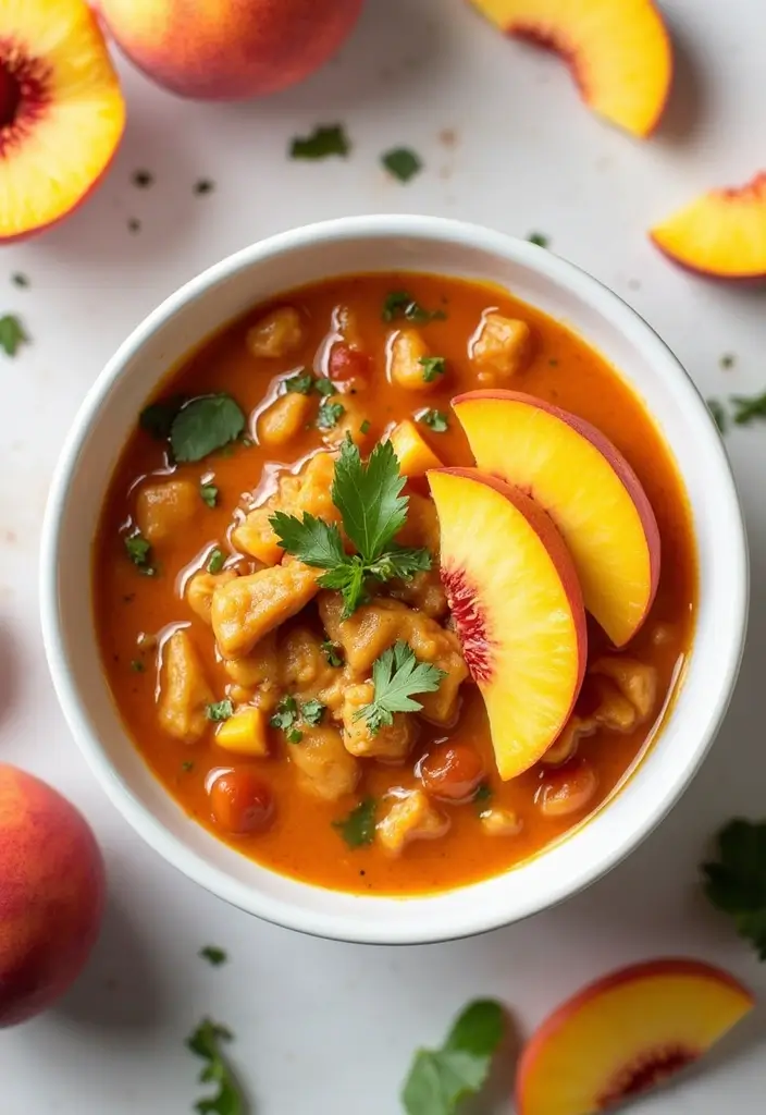 29 Hearty & Clean Paleo White Chicken Chili Recipes 27 29 Hearty & Clean Paleo White Chicken Chili Recipes - 26. Sweet and Spicy Peach Paleo White Chicken Chili