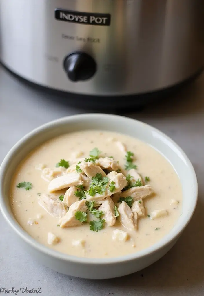 29 Hearty & Clean Paleo White Chicken Chili Recipes 5 29 Hearty & Clean Paleo White Chicken Chili Recipes - 4. Slow Cooker Paleo White Chicken Chili