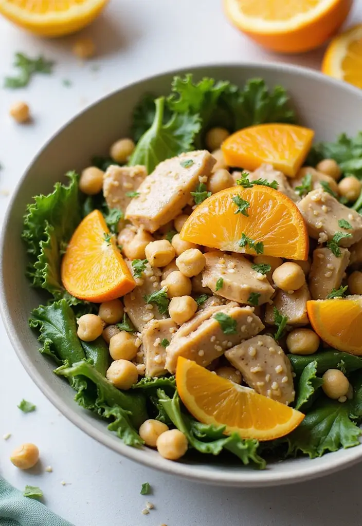 29 Orange Sesame Chicken Salad Recipes That Are Crisp & Flavorful 21 29 Orange Sesame Chicken Salad Recipes That Are Crisp & Flavorful - 20. Orange Sesame Chicken Salad with Chickpeas