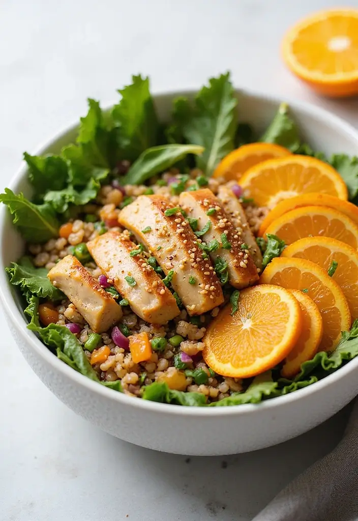 29 Orange Sesame Chicken Salad Recipes That Are Crisp & Flavorful 23 29 Orange Sesame Chicken Salad Recipes That Are Crisp & Flavorful - 22. Orange Sesame Chicken Salad with Whole Grains