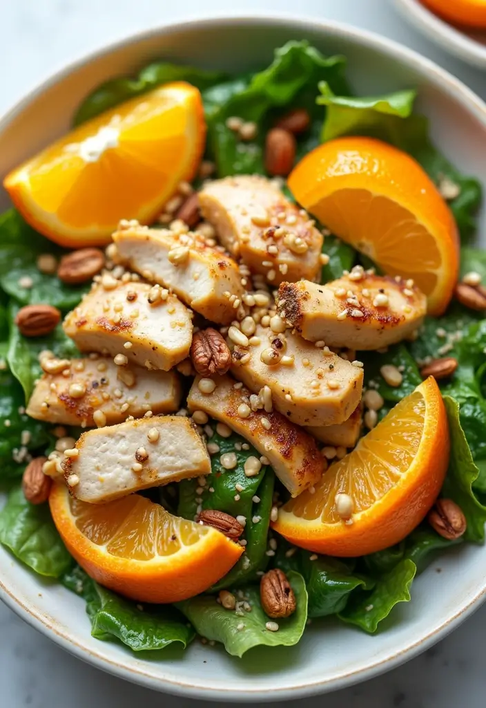 29 Orange Sesame Chicken Salad Recipes That Are Crisp & Flavorful 27 29 Orange Sesame Chicken Salad Recipes That Are Crisp & Flavorful - 26. Orange Sesame Chicken Salad with Pine Nuts