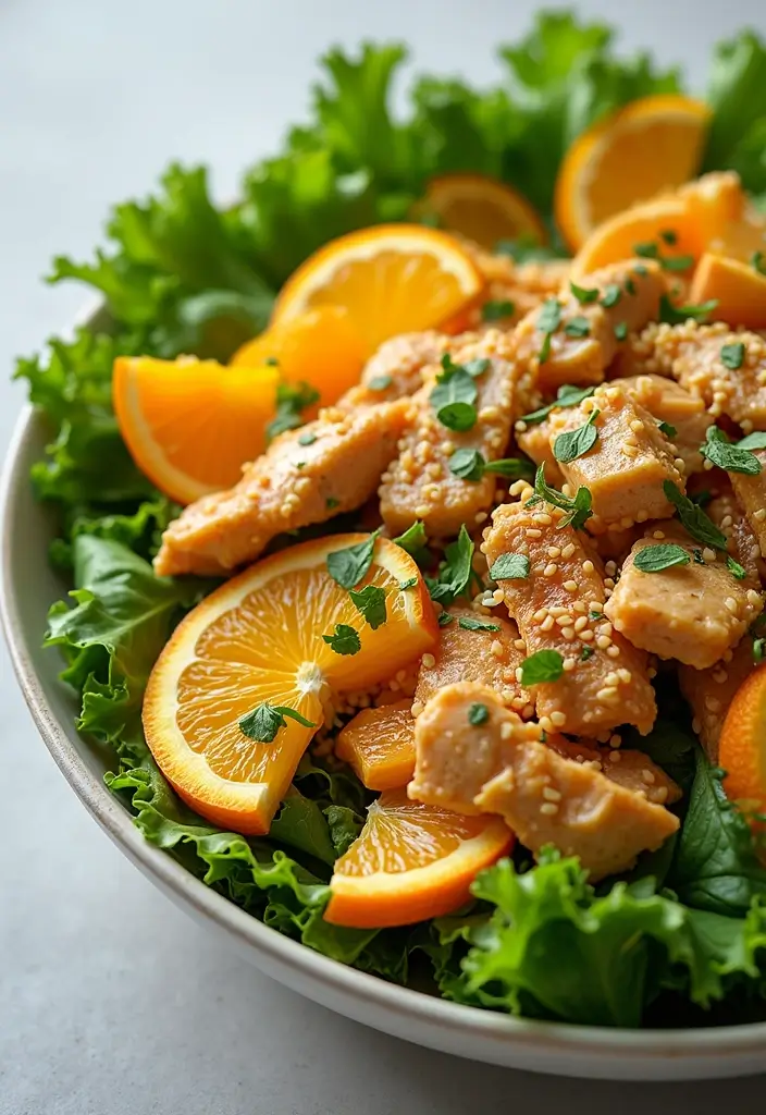 29 Orange Sesame Chicken Salad Recipes That Are Crisp & Flavorful 30 29 Orange Sesame Chicken Salad Recipes That Are Crisp & Flavorful - 29. Orange Sesame Chicken Salad with Fresh Herbs