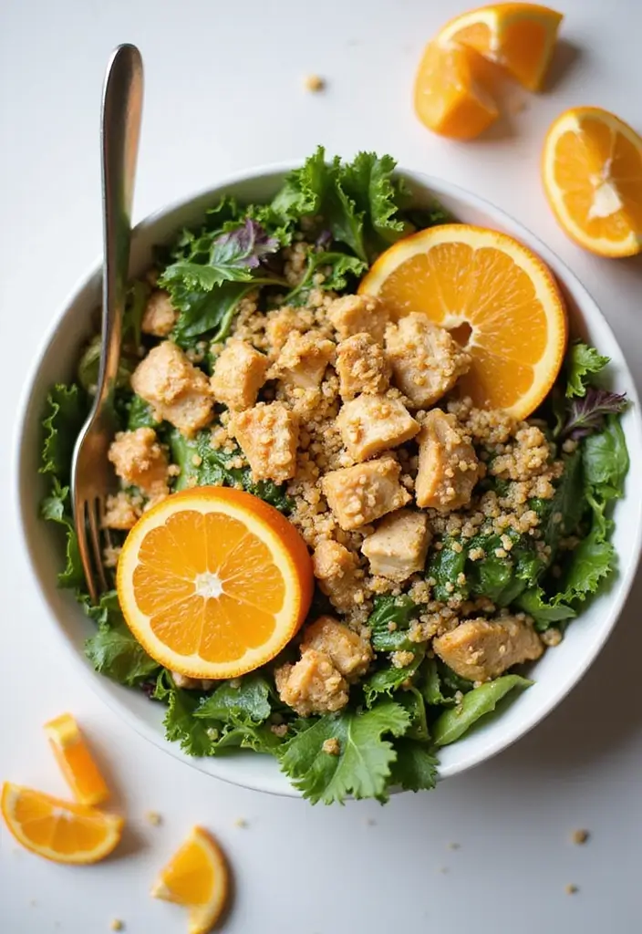29 Orange Sesame Chicken Salad Recipes That Are Crisp & Flavorful 6 29 Orange Sesame Chicken Salad Recipes That Are Crisp & Flavorful - 5. Orange Sesame Chicken Salad with Quinoa