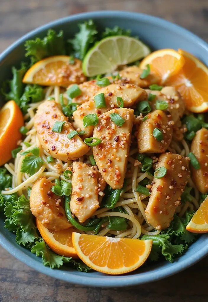 29 Orange Sesame Chicken Salad Recipes That Are Crisp & Flavorful 7 29 Orange Sesame Chicken Salad Recipes That Are Crisp & Flavorful - 6. Orange Sesame Chicken Salad with Noodles