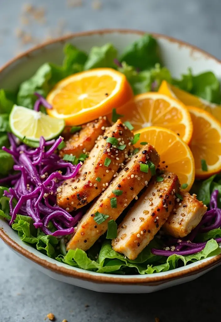 29 Orange Sesame Chicken Salad Recipes That Are Crisp & Flavorful 9 29 Orange Sesame Chicken Salad Recipes That Are Crisp & Flavorful - 8. Asian Citrus Orange Sesame Chicken Salad