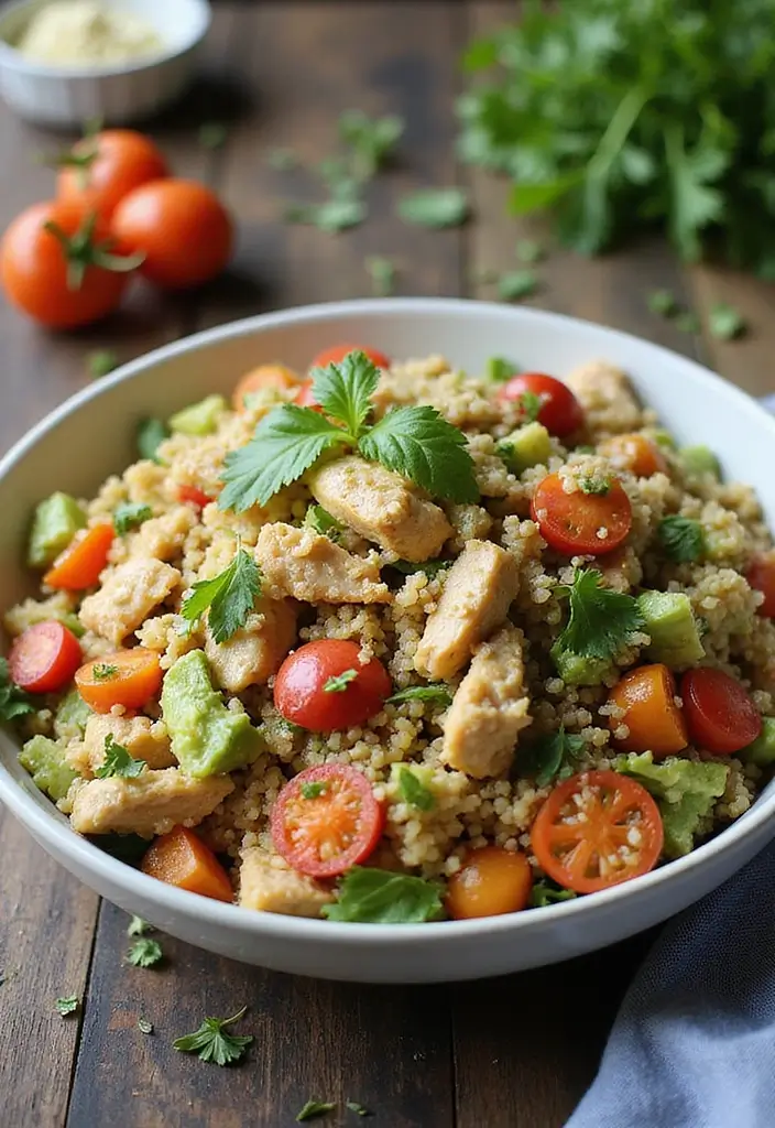 29 Recipes for Chicken Salad That's Creamy & Crunchy Perfection 14 29 Recipes for Chicken Salad That's Creamy & Crunchy Perfection - 13. Quinoa Chicken Salad