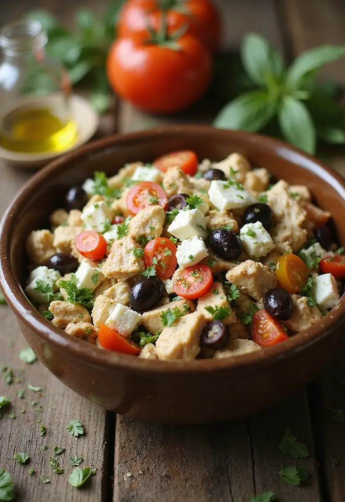 29 Recipes for Chicken Salad That's Creamy & Crunchy Perfection 5 29 Recipes for Chicken Salad That's Creamy & Crunchy Perfection - 4. Mediterranean Chicken Salad