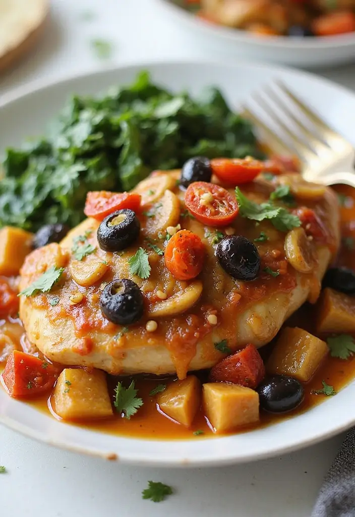 29 Smothered Chicken with Creamed Spinach Recipes That Are Rich & Comforting - 15. Mediterranean Smothered Chicken