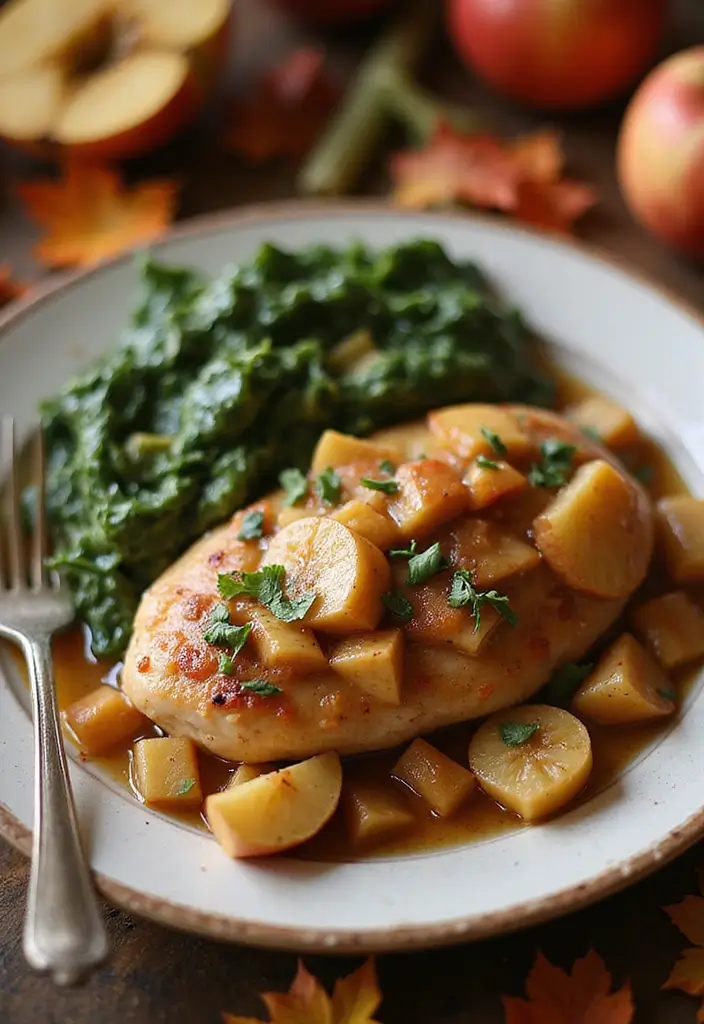 29 Smothered Chicken with Creamed Spinach Recipes That Are Rich & Comforting - 16. Apple Cider Smothered Chicken