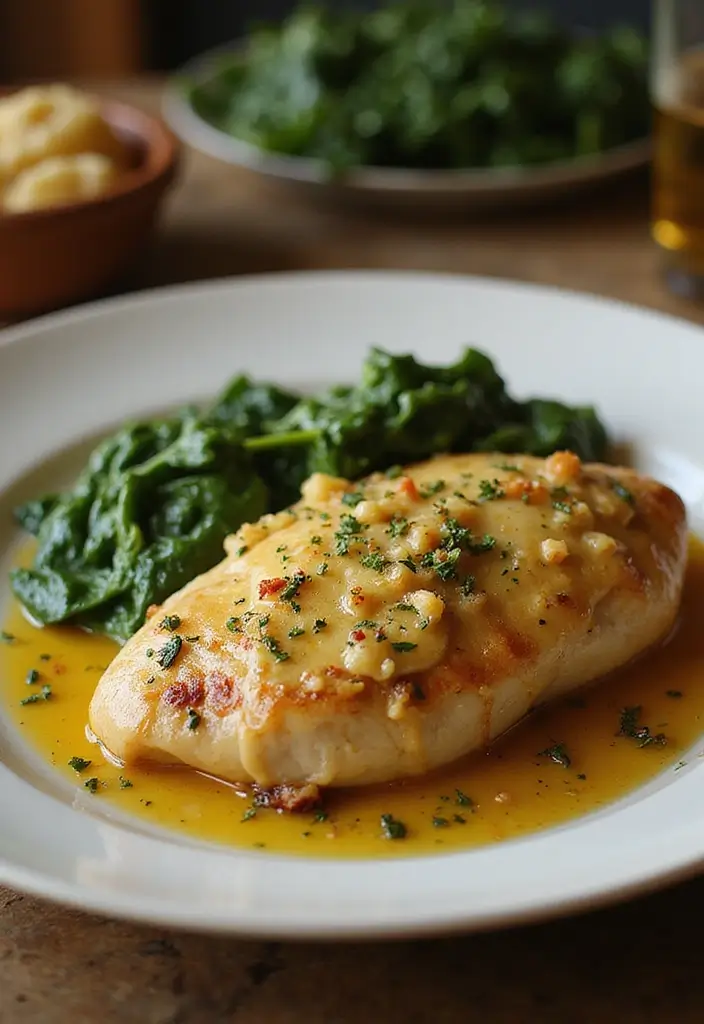 29 Smothered Chicken with Creamed Spinach Recipes That Are Rich & Comforting - 22. Garlic Butter Smothered Chicken