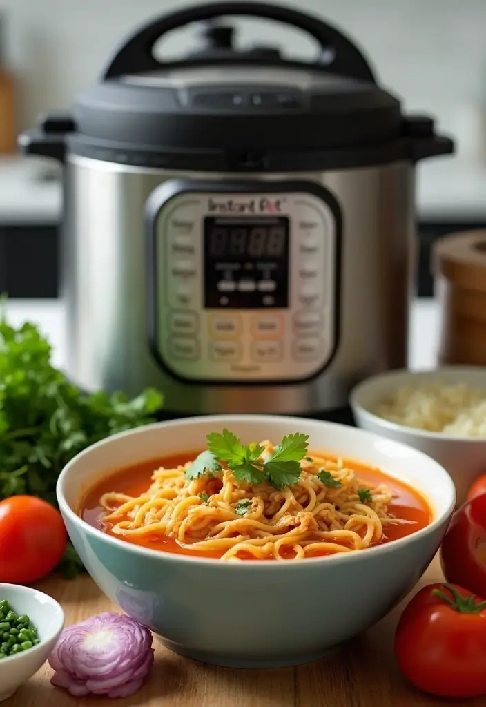 29 Spicy Chicken Noodle Soup Recipes That Warm You Right Up - 15. Instant Pot Spicy Chicken Noodle Soup