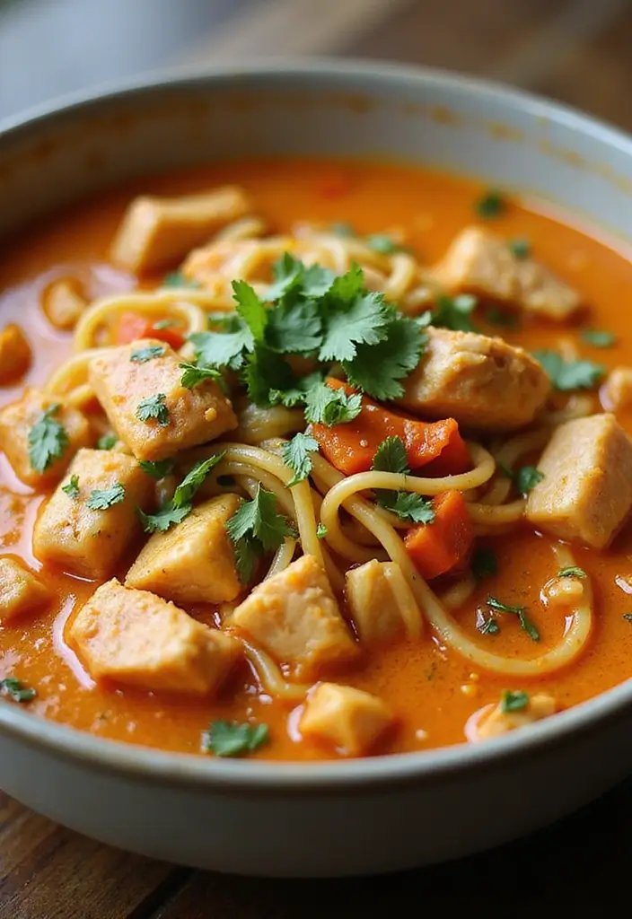 29 Spicy Chicken Noodle Soup Recipes That Warm You Right Up - 6. Creamy Spicy Chicken Noodle Soup