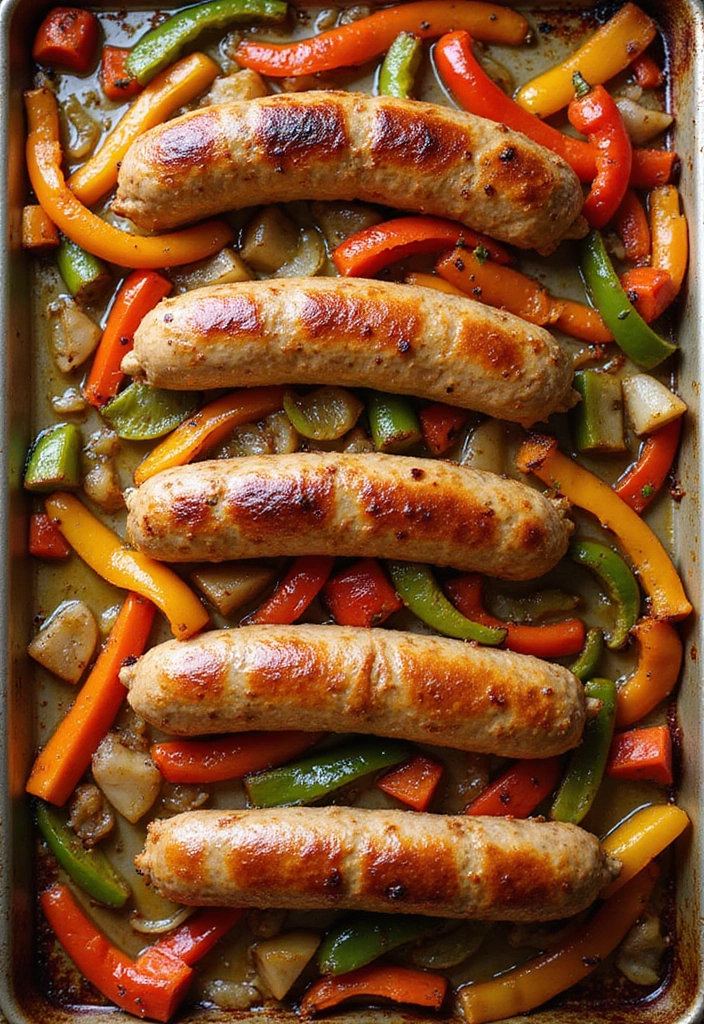 30 Chicken Sausage Sheet Pan Recipes That Make Dinner Easy - 1. Italian Chicken Sausage and Peppers