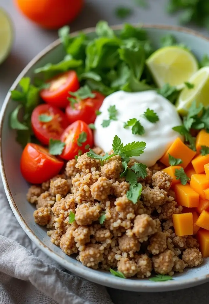30 Ground Chicken and Rice Recipes That Are Protein-Packed & Easy - 6. Mediterranean Ground Chicken and Rice Bowls