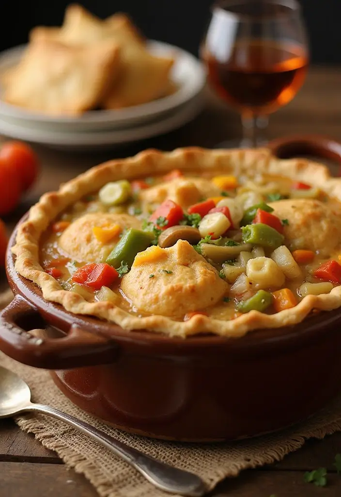 30 Quick Chicken Pot Pie Recipes That Save Busy Nights - 30. Chicken Pot Pie with Peppers and Onions