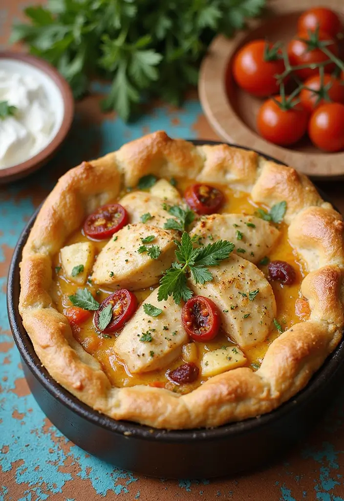 30 Quick Chicken Pot Pie Recipes That Save Busy Nights - 8. Mediterranean Chicken Pot Pie